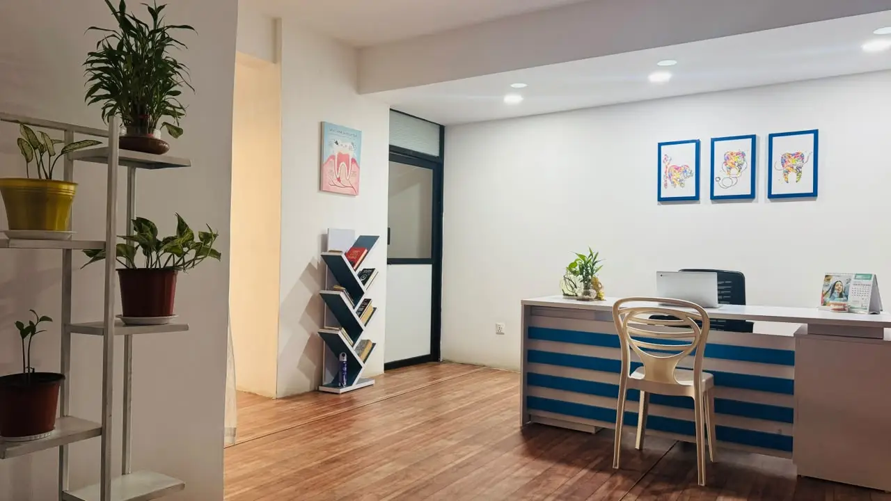 Reception and waiting area at Karima Dental Clinic